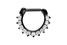 Laden Sie das Bild in den Galerie-Viewer, 11 Kristalle Septum Daith Clicker Ring piercinginspiration®