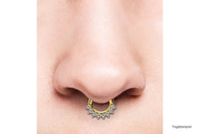 Laden Sie das Bild in den Galerie-Viewer, 8 Kristalle Clicker Ring piercinginspiration®