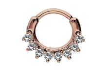 Laden Sie das Bild in den Galerie-Viewer, 8 Kristalle Clicker Ring piercinginspiration®