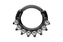 Laden Sie das Bild in den Galerie-Viewer, 8 Kristalle Clicker Ring piercinginspiration®