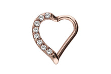 Laden Sie das Bild in den Galerie-Viewer, Herz Kristall Clicker Ring piercinginspiration®