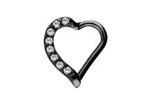 Laden Sie das Bild in den Galerie-Viewer, Herz Kristall Clicker Ring piercinginspiration®