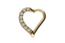 Laden Sie das Bild in den Galerie-Viewer, Herz Kristall Clicker Ring piercinginspiration®