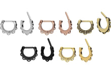 Laden Sie das Bild in den Galerie-Viewer, Septum Daith Clicker Ring Oriental Kleine Spitzen piercinginspiration®