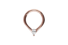 Laden Sie das Bild in den Galerie-Viewer, Clicker Ring Septum Daith Kristall Tropfen piercinginspiration®