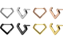 Laden Sie das Bild in den Galerie-Viewer, Spitz Septum Daith Clicker Ring V-Form piercinginspiration®