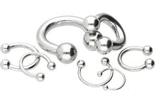 Laden Sie das Bild in den Galerie-Viewer, Titan Hufeisen Ring Barbell piercinginspiration®