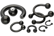 Laden Sie das Bild in den Galerie-Viewer, Titan Hufeisen Ring Barbell piercinginspiration®