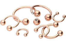 Laden Sie das Bild in den Galerie-Viewer, Titan Hufeisen Ring Barbell piercinginspiration®