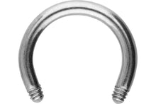 Laden Sie das Bild in den Galerie-Viewer, Hufeisen Ring Barbell ohne Kugeln Chirurgenstahl piercinginspiration®