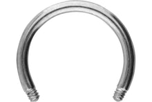 Laden Sie das Bild in den Galerie-Viewer, Titan Hufeisen Ring Barbell ohne Kugeln piercinginspiration®