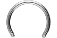 Laden Sie das Bild in den Galerie-Viewer, Hufeisen Ring Barbell ohne Kugeln Chirurgenstahl piercinginspiration®