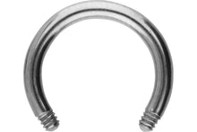 Laden Sie das Bild in den Galerie-Viewer, Hufeisen Ring Barbell ohne Kugeln Chirurgenstahl piercinginspiration®