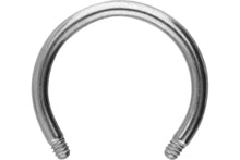 Laden Sie das Bild in den Galerie-Viewer, Titan Hufeisen Ring Barbell ohne Kugeln piercinginspiration®