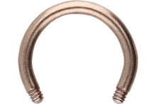 Laden Sie das Bild in den Galerie-Viewer, Titan Hufeisen Ring Barbell ohne Kugeln piercinginspiration®