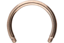 Laden Sie das Bild in den Galerie-Viewer, Titan Hufeisen Ring Barbell ohne Kugeln piercinginspiration®