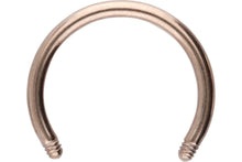 Laden Sie das Bild in den Galerie-Viewer, Titan Hufeisen Ring Barbell ohne Kugeln piercinginspiration®