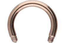 Laden Sie das Bild in den Galerie-Viewer, Titan Hufeisen Ring Barbell ohne Kugeln piercinginspiration®