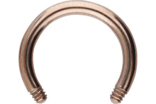 Laden Sie das Bild in den Galerie-Viewer, Titan Hufeisen Ring Barbell ohne Kugeln piercinginspiration®