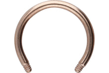 Laden Sie das Bild in den Galerie-Viewer, Titan Hufeisen Ring Barbell ohne Kugeln piercinginspiration®