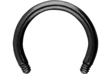 Laden Sie das Bild in den Galerie-Viewer, Titan Hufeisen Ring Barbell ohne Kugeln piercinginspiration®