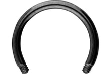 Laden Sie das Bild in den Galerie-Viewer, Titan Hufeisen Ring Barbell ohne Kugeln piercinginspiration®