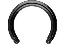 Laden Sie das Bild in den Galerie-Viewer, Titan Hufeisen Ring Barbell ohne Kugeln piercinginspiration®