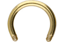 Laden Sie das Bild in den Galerie-Viewer, Titan Hufeisen Ring Barbell ohne Kugeln piercinginspiration®