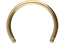 Laden Sie das Bild in den Galerie-Viewer, Titan Hufeisen Ring Barbell ohne Kugeln piercinginspiration®