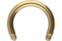 Laden Sie das Bild in den Galerie-Viewer, Titan Hufeisen Ring Barbell ohne Kugeln piercinginspiration®