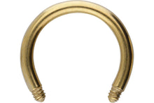 Laden Sie das Bild in den Galerie-Viewer, Titan Hufeisen Ring Barbell ohne Kugeln piercinginspiration®