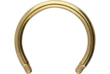 Laden Sie das Bild in den Galerie-Viewer, Titan Hufeisen Ring Barbell ohne Kugeln piercinginspiration®