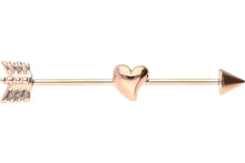 Laden Sie das Bild in den Galerie-Viewer, Herz Pfeil Industrial Piercing piercinginspiration®