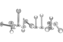 Laden Sie das Bild in den Galerie-Viewer, Kristall Basic Labret Diamantoptik Ohrpiercing piercinginspiration®
