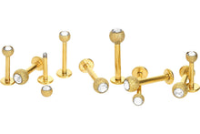 Laden Sie das Bild in den Galerie-Viewer, Kristall Basic Labret Diamantoptik Ohrpiercing piercinginspiration®