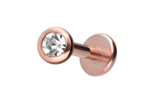Laden Sie das Bild in den Galerie-Viewer, Kristall Rund Labret Chirurgenstahl piercinginspiration®