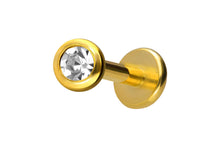 Laden Sie das Bild in den Galerie-Viewer, Titan Kristall Rund Labret Ohrpiercing piercinginspiration®