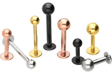 Laden Sie das Bild in den Galerie-Viewer, Basic Labret Chirurgenstahl Ohrpiercing Barbell piercinginspiration®