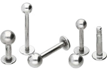 Laden Sie das Bild in den Galerie-Viewer, Titan Basic Labret Ohrpiercing Barbell piercinginspiration®