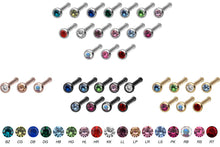 Laden Sie das Bild in den Galerie-Viewer, Basic Pin Nasenstecker Kristall SILBER Chirurgenstahl piercinginspiration®