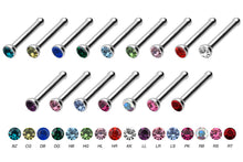 Laden Sie das Bild in den Galerie-Viewer, Basic Pin Nasenstecker Kristall SILBER Chirurgenstahl piercinginspiration®
