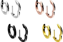 Laden Sie das Bild in den Galerie-Viewer, Kreolen Flach Clicker Ring Paar Ohrringe piercinginspiration®