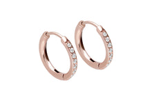 Laden Sie das Bild in den Galerie-Viewer, Kreolen Multiple Kristalle Clicker Ring Paar Ohrringe piercinginspiration®