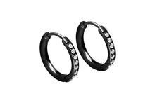 Laden Sie das Bild in den Galerie-Viewer, Kreolen Multiple Kristalle Clicker Ring Paar Ohrringe piercinginspiration®
