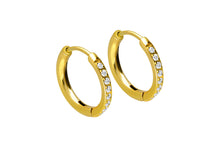Laden Sie das Bild in den Galerie-Viewer, Kreolen Multiple Kristalle Clicker Ring Paar Ohrringe piercinginspiration®