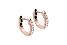 Laden Sie das Bild in den Galerie-Viewer, Kreolen Flach Multiple Kristalle Clicker Ring Paar Ohrringe piercinginspiration®