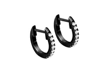 Laden Sie das Bild in den Galerie-Viewer, Kreolen Flach Multiple Kristalle Clicker Ring Paar Ohrringe piercinginspiration®