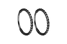 Laden Sie das Bild in den Galerie-Viewer, Kreolen Clicker Ring Paar Gedreht Ohrringe piercinginspiration®