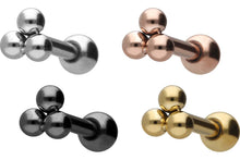 Laden Sie das Bild in den Galerie-Viewer, 3 Kugeln Blume Ohrpiercing piercinginspiration®