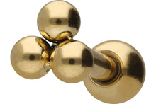 Laden Sie das Bild in den Galerie-Viewer, 3 Kugeln Blume Ohrpiercing piercinginspiration®